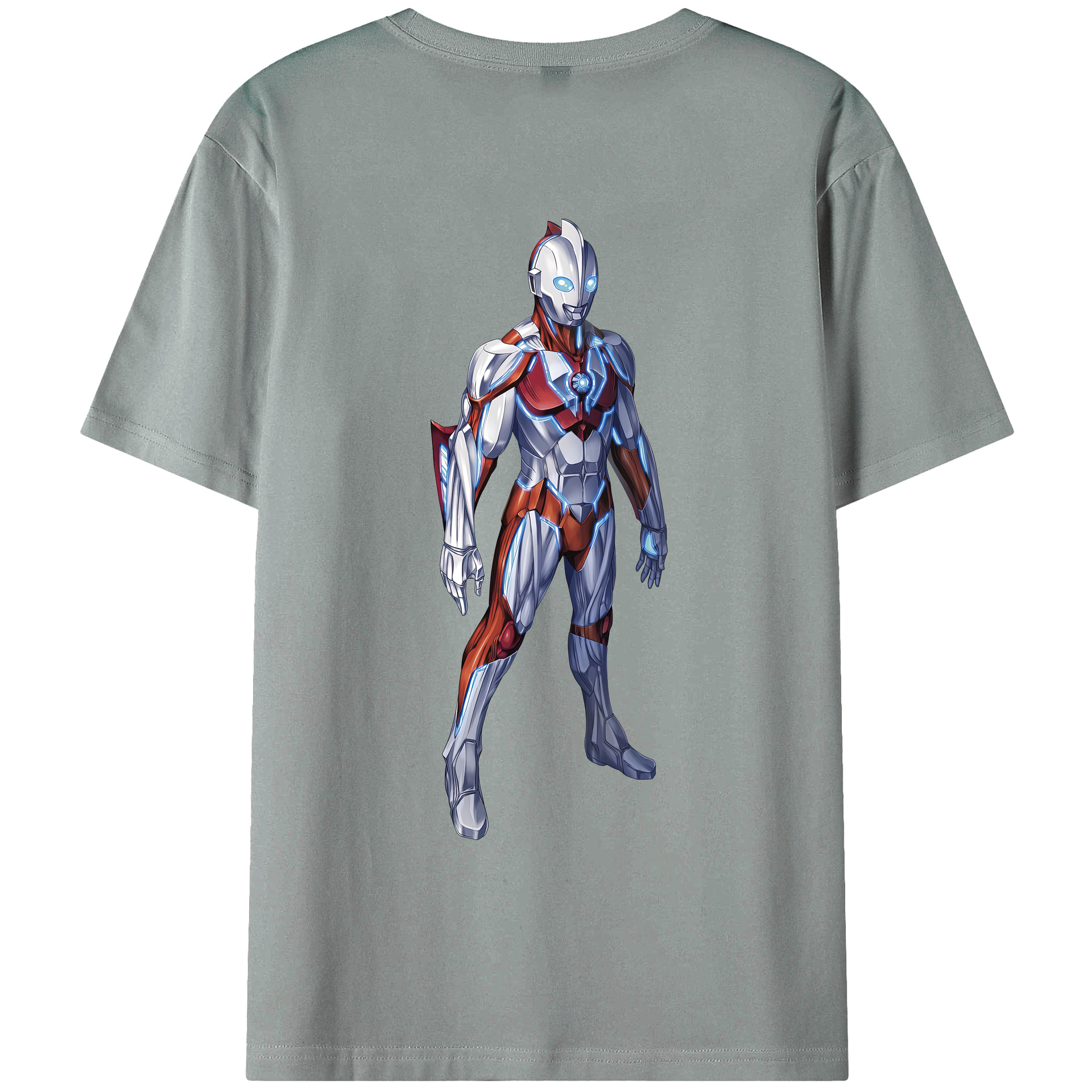 （画像用） ウルトラマン Ultraman 綿100％ メンズ半袖Tシャツ（バックプリント） 通気性